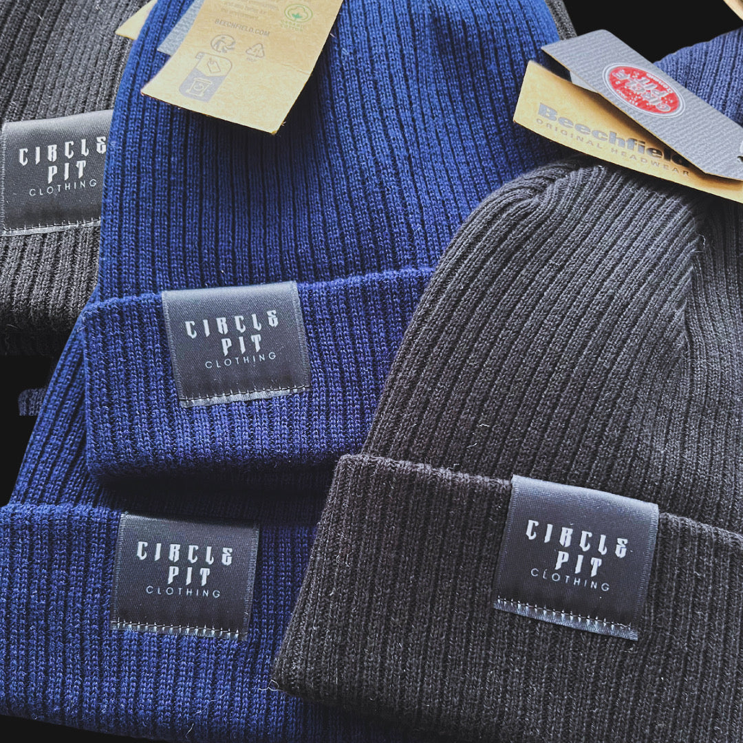 Bonnet bleu - GOTHIC LOGO (100% organic cotton)