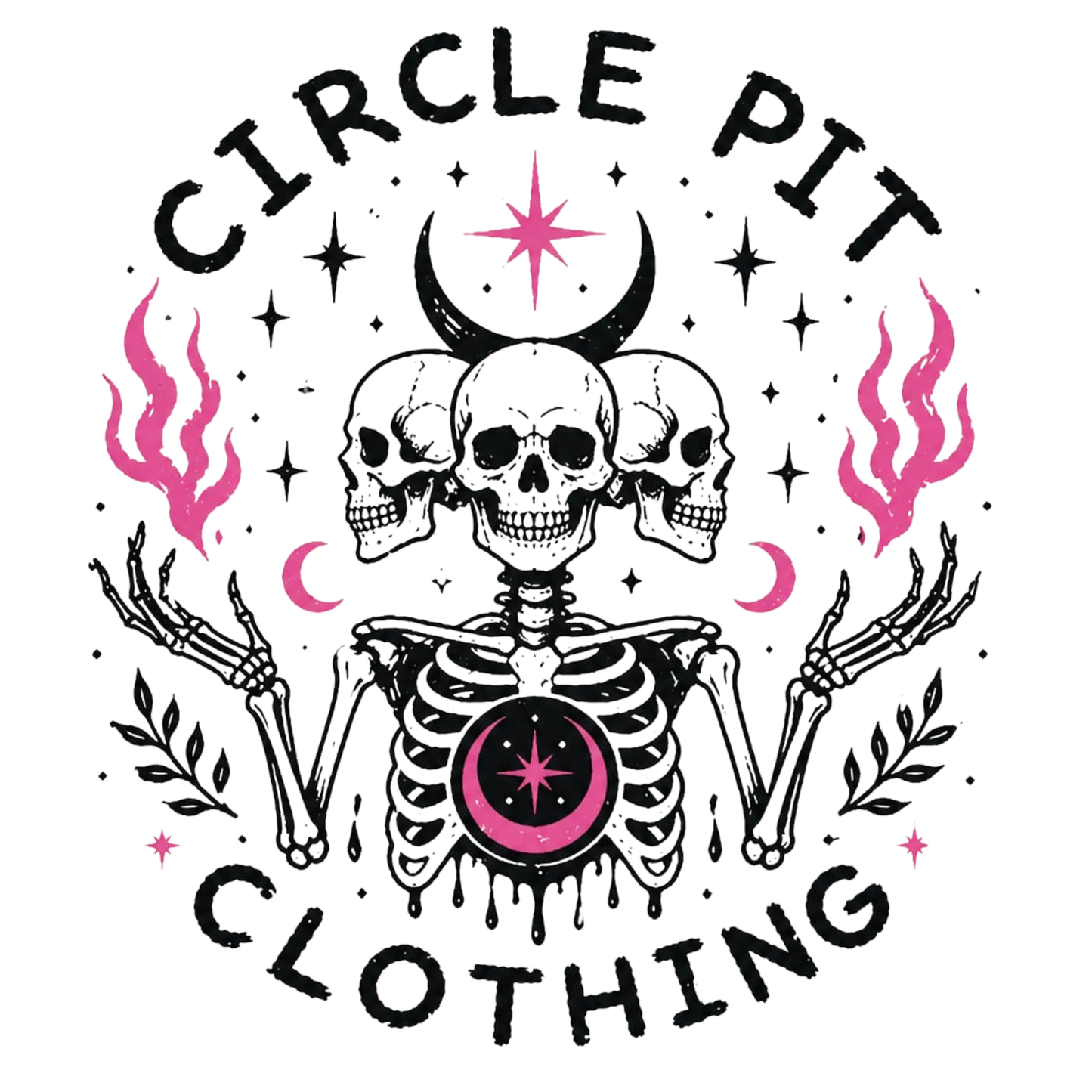 Crop Top « Skull Moon logo »