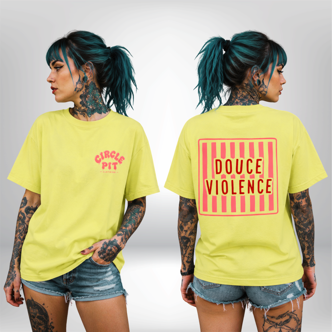 T-shirt OVERSIZE Femme "Douce violence logo" (BIENTOT DISPONIBLE)