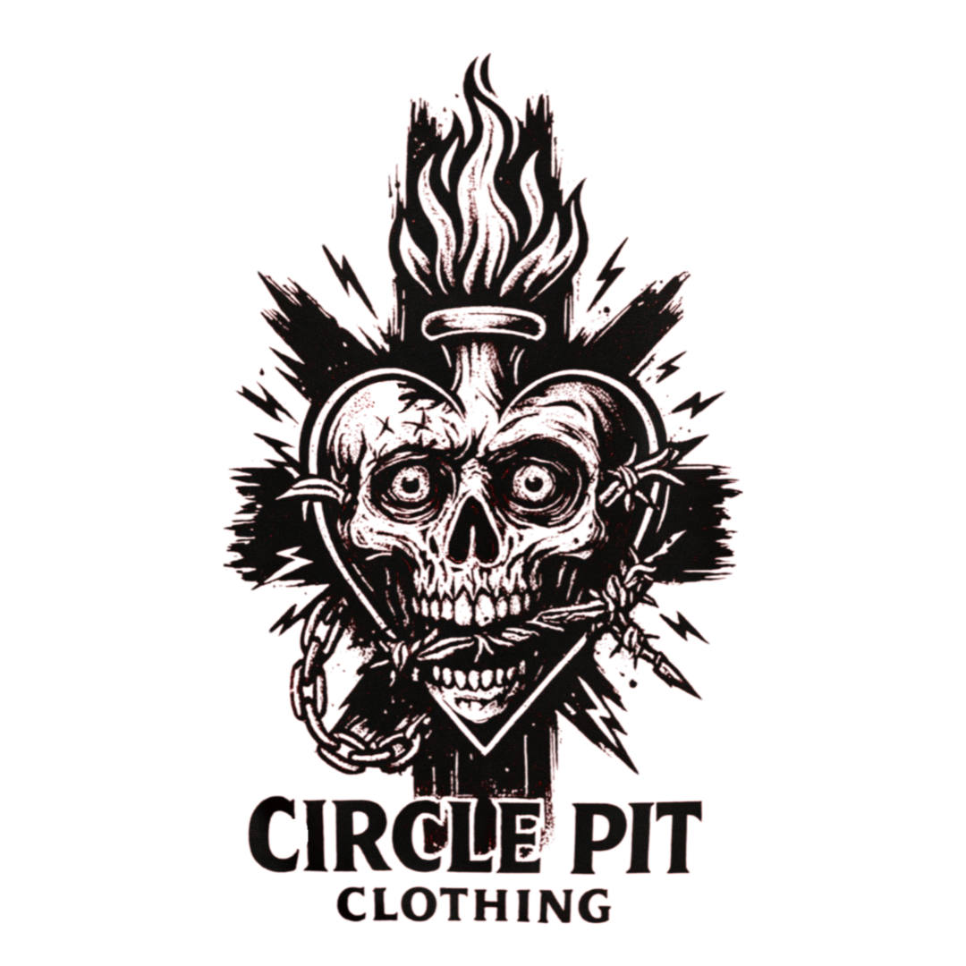 T-shirt noir unisexe  « Burning Skull logo »