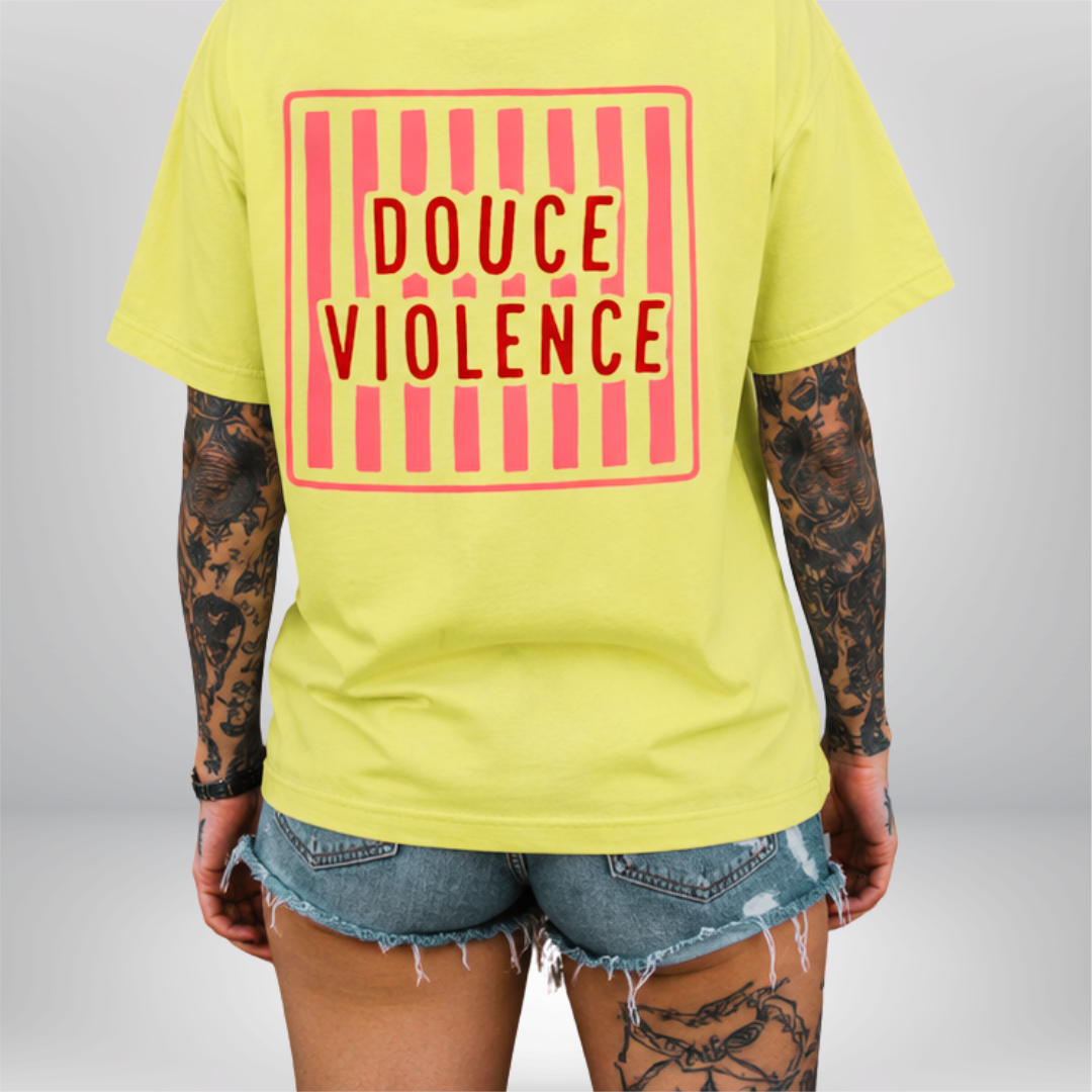 T-shirt OVERSIZE Femme "Douce violence logo" (BIENTOT DISPONIBLE)