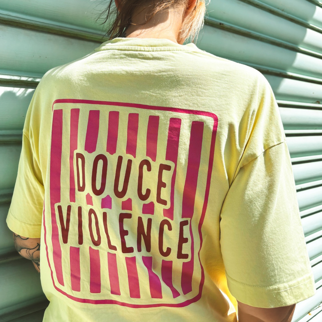 T-shirt OVERSIZE Femme "Douce violence logo"