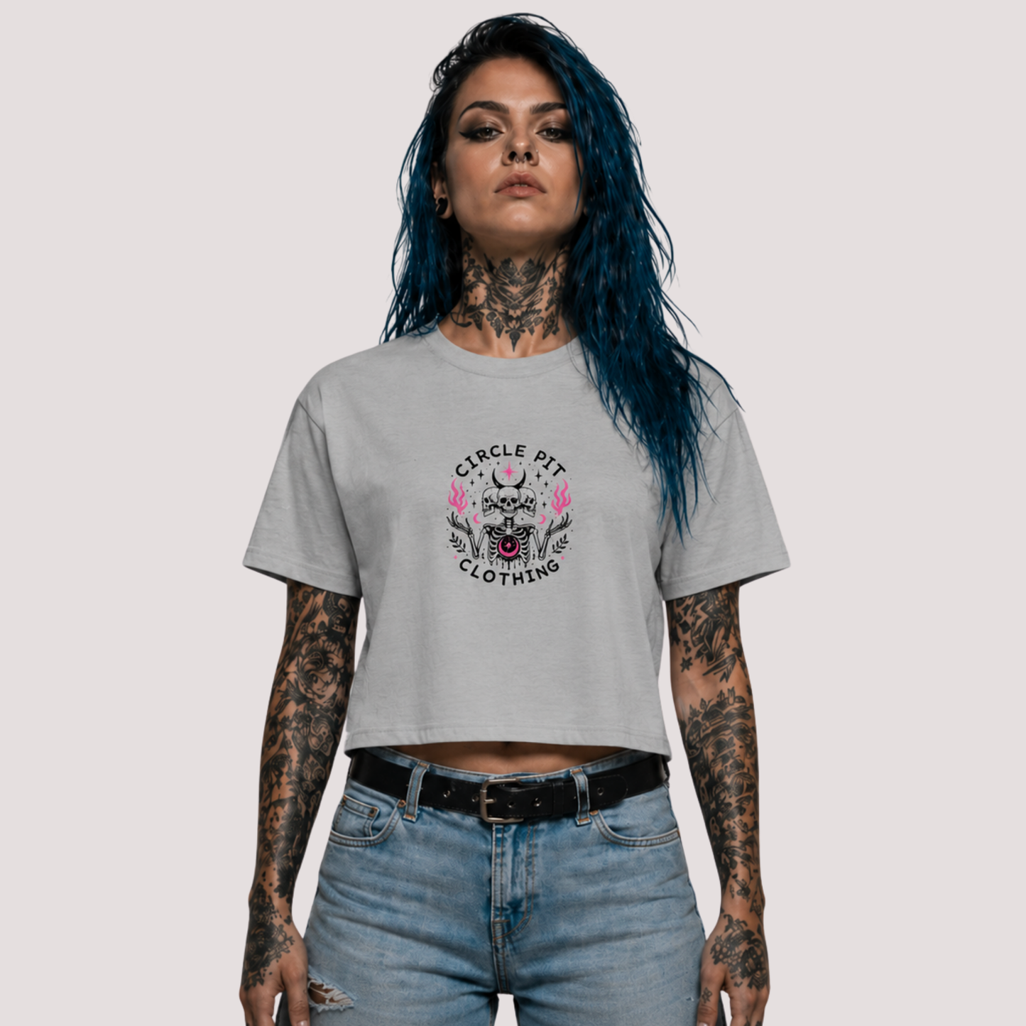 Crop Top « Skull Moon logo »