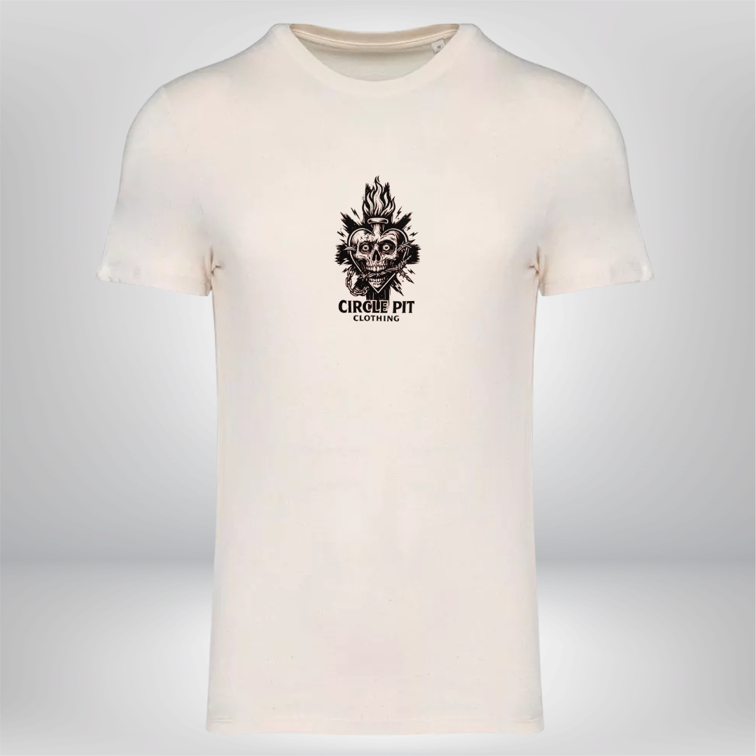 T-shirt noir unisexe  « Burning Skull logo »